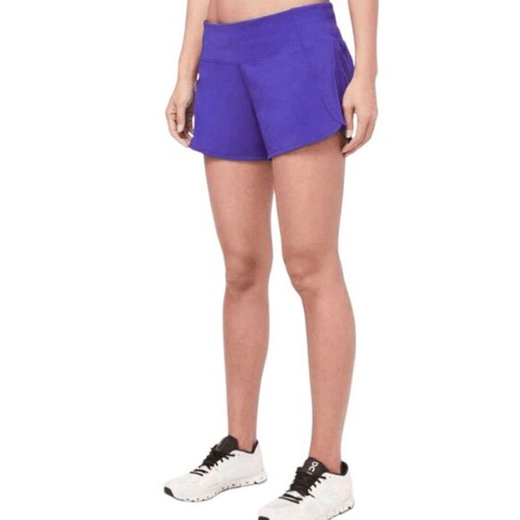 LULULEMON ATHLETICA Run Times Short II 4' In Lazurite Size 4 - Picture 3 of 5